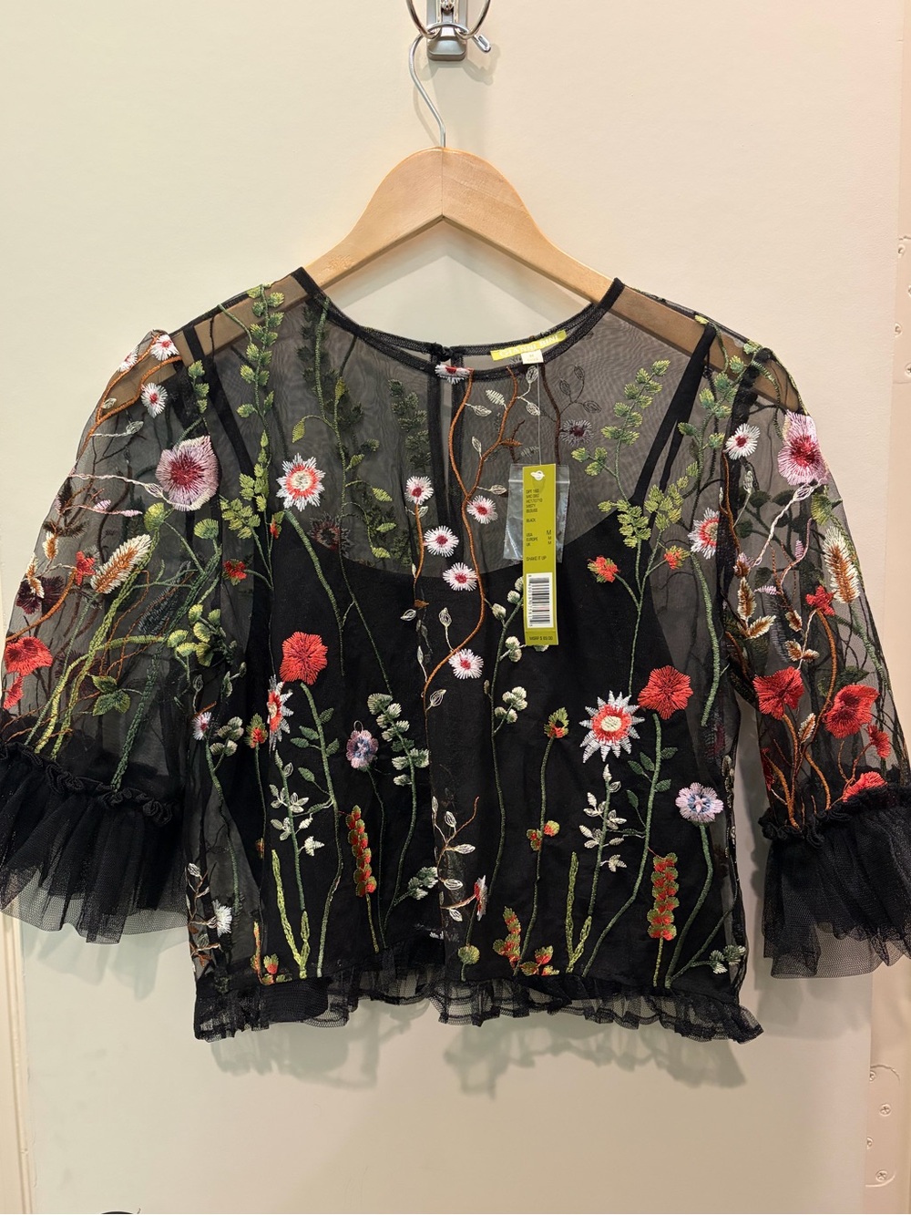 Gianni Bini Floral Embroidered Top